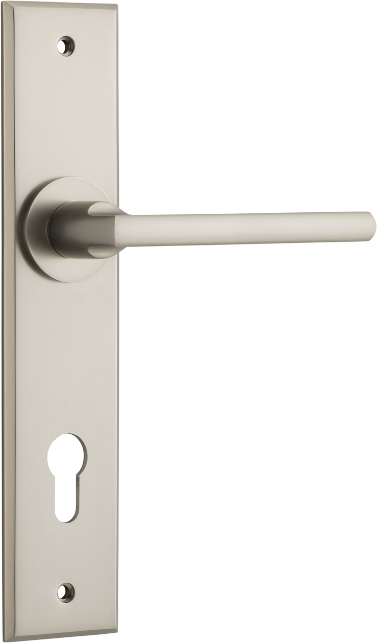14782E85 - Baltimore Lever - Chamfered Backplate - Satin Nickel - Entrance