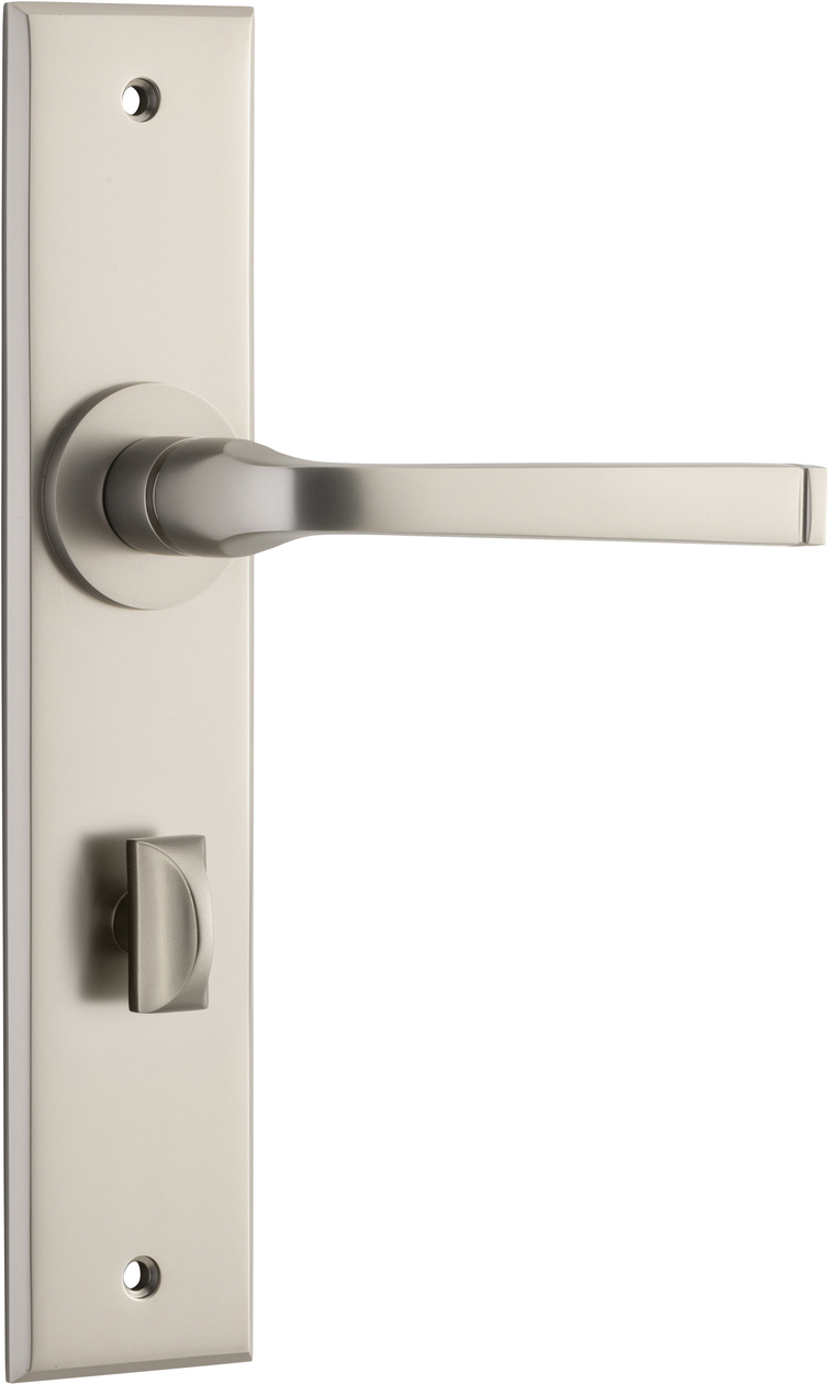 14788P85 - Annecy Lever - Chamfered Backplate - Satin Nickel - Privacy