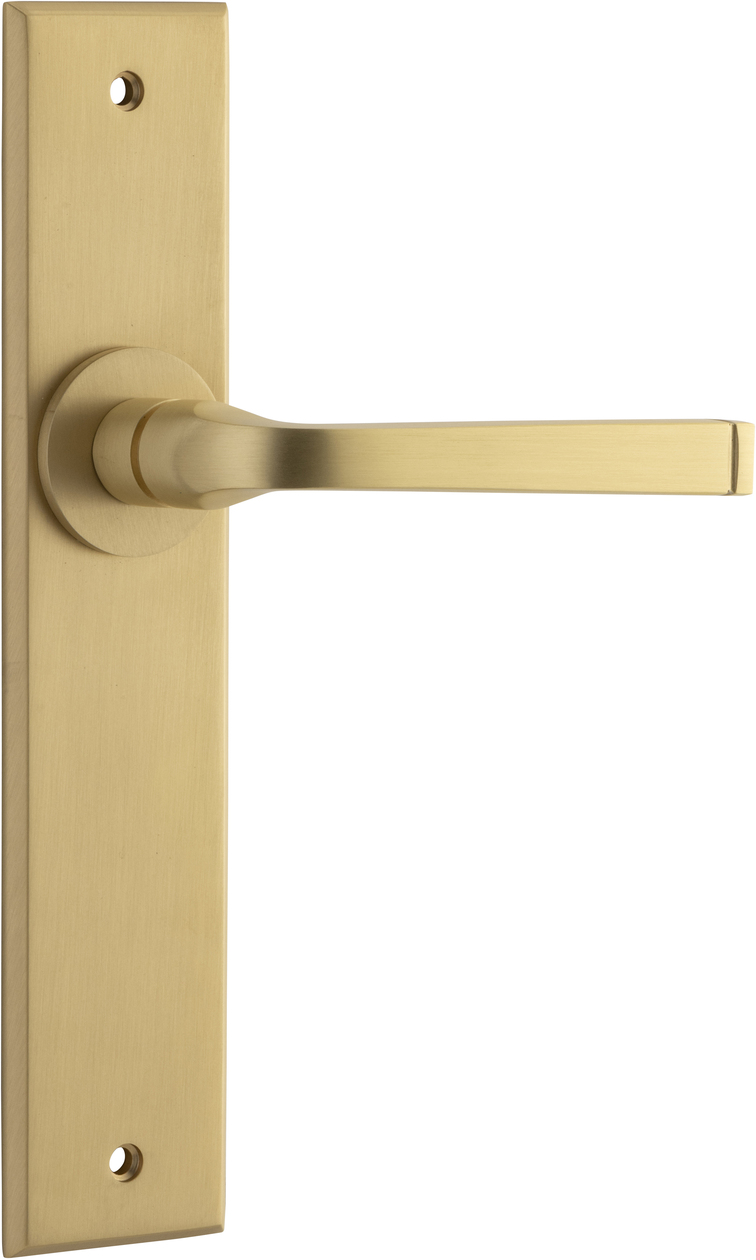 15288 - Annecy Lever - Chamfered Backplate - Brushed Brass - Passage