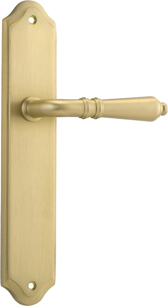 16212 - Sarlat Lever - Shouldered Backplate - Brushed Gold PVD - Passage