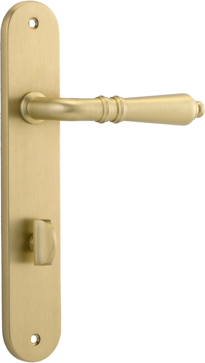 16224P85 - Sarlat Lever - Oval Backplate - Brushed Gold PVD - Privacy