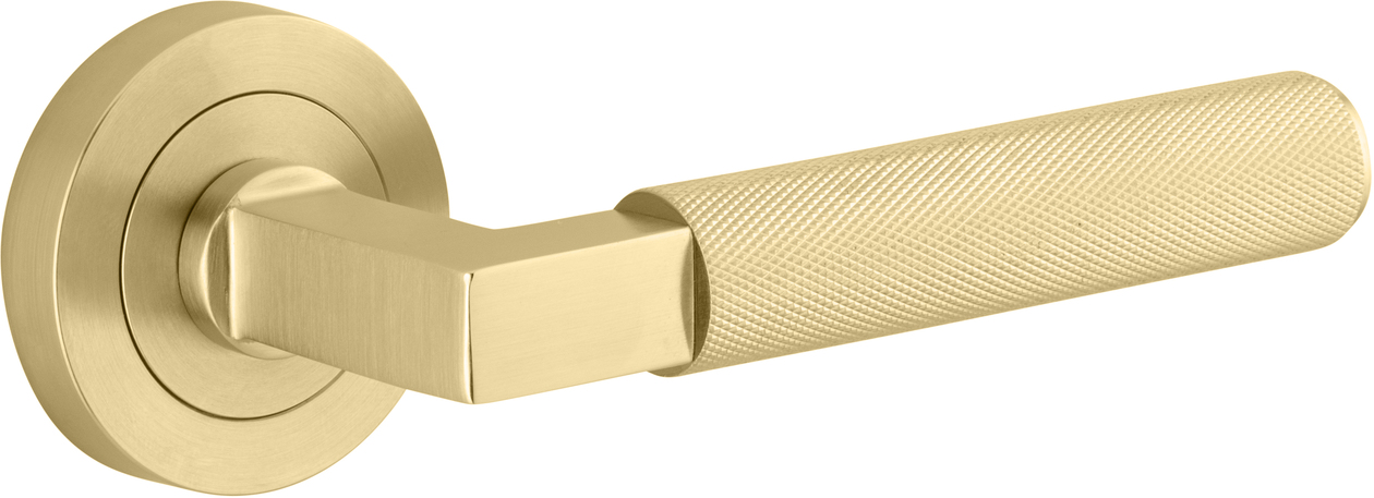16261 - Brunswick Lever -  Round Rose - Brushed Gold PVD - Passage
