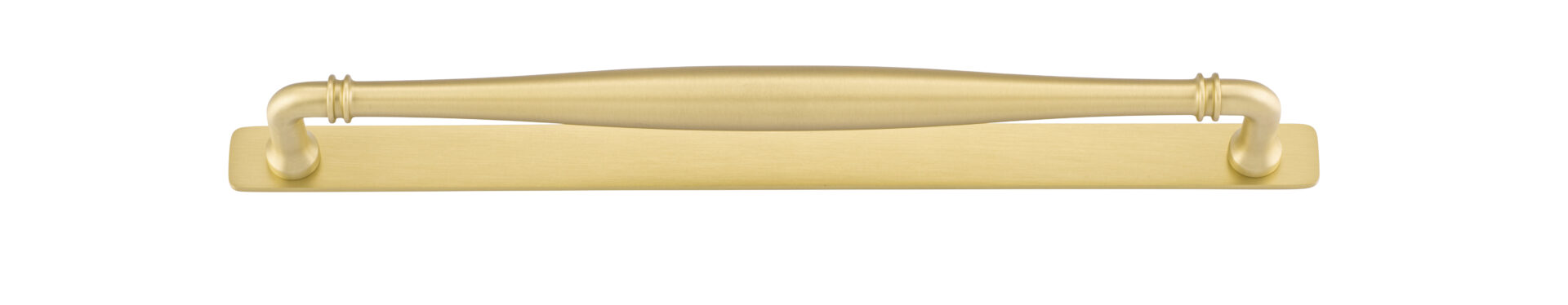17107B - Sarlat Cabinet Pull with Backplate - CTC320mm - Brushed Gold PVD