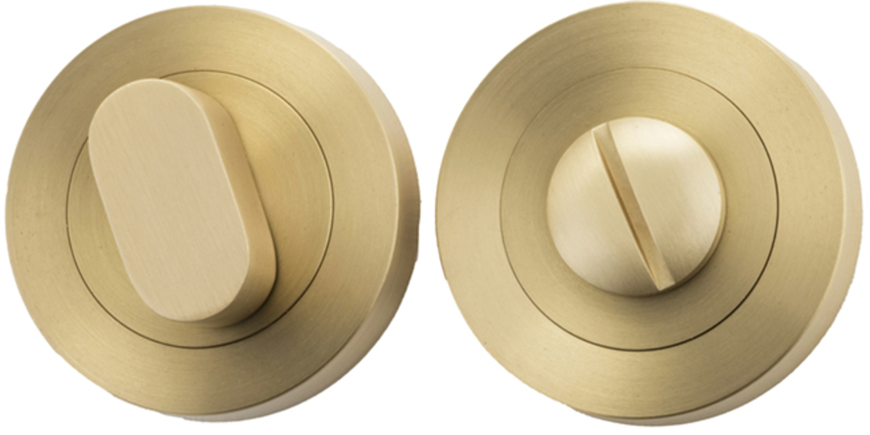 17121 - Privacy Turn - Round - Brushed Gold PVD