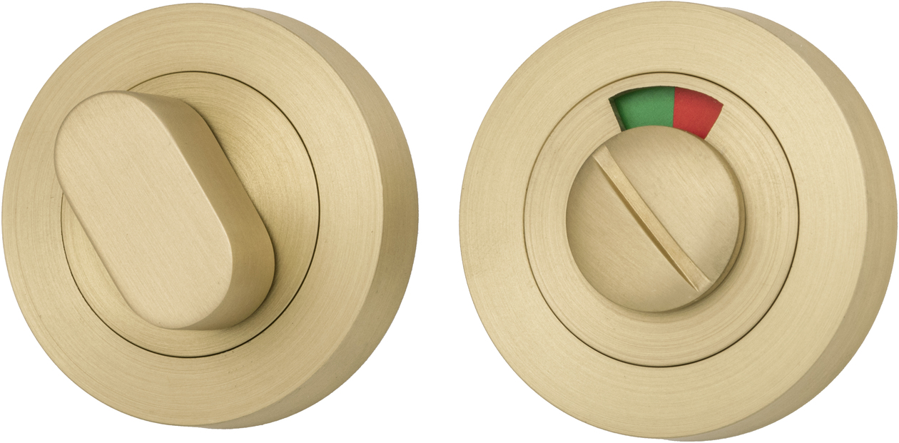 17123 - Privacy Turn with Indicator - Round - Brushed Gold PVD