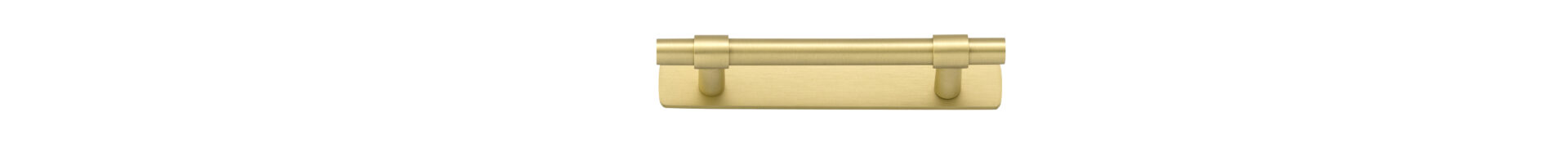17151B - Helsinki Cabinet Pull with Backplate- CTC96mm - Brushed Gold PVD