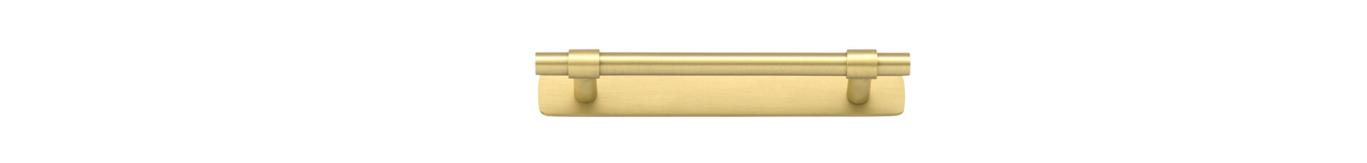 17152B - Helsinki Cabinet Pull with Backplate- CTC128mm - Brushed Gold PVD