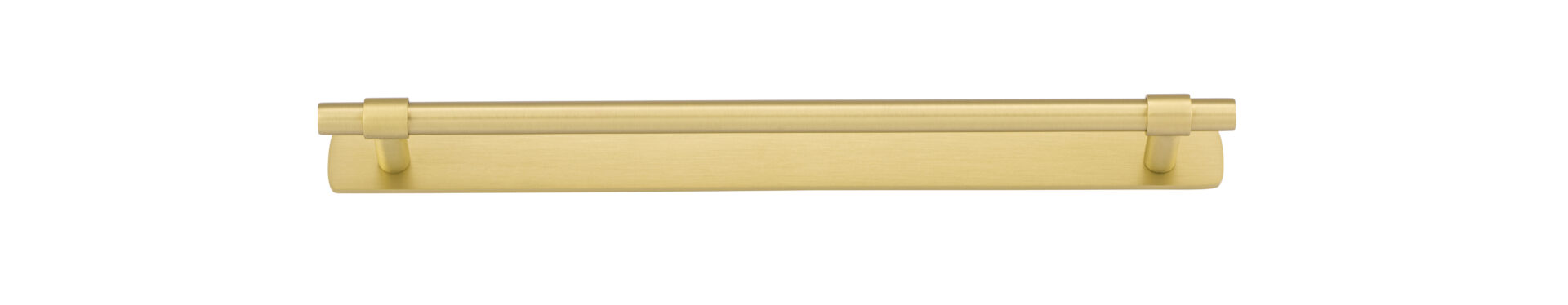 17154B - Helsinki Cabinet Pull with Backplate- CTC256mm - Brushed Gold PVD