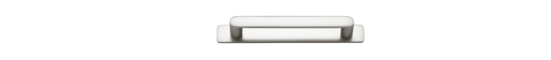 20959B - Osaka Cabinet Pull with Backplate - CTC128mm - Satin Nickel
