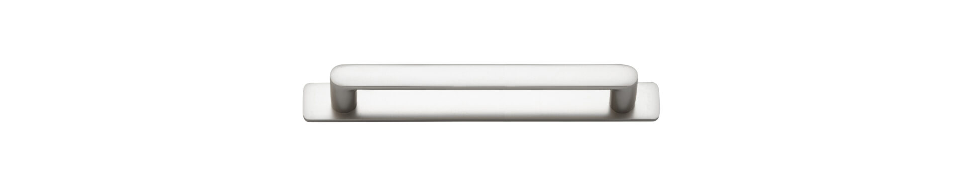 20969B - Osaka Cabinet Pull with Backplate - CTC160mm - Satin Nickel