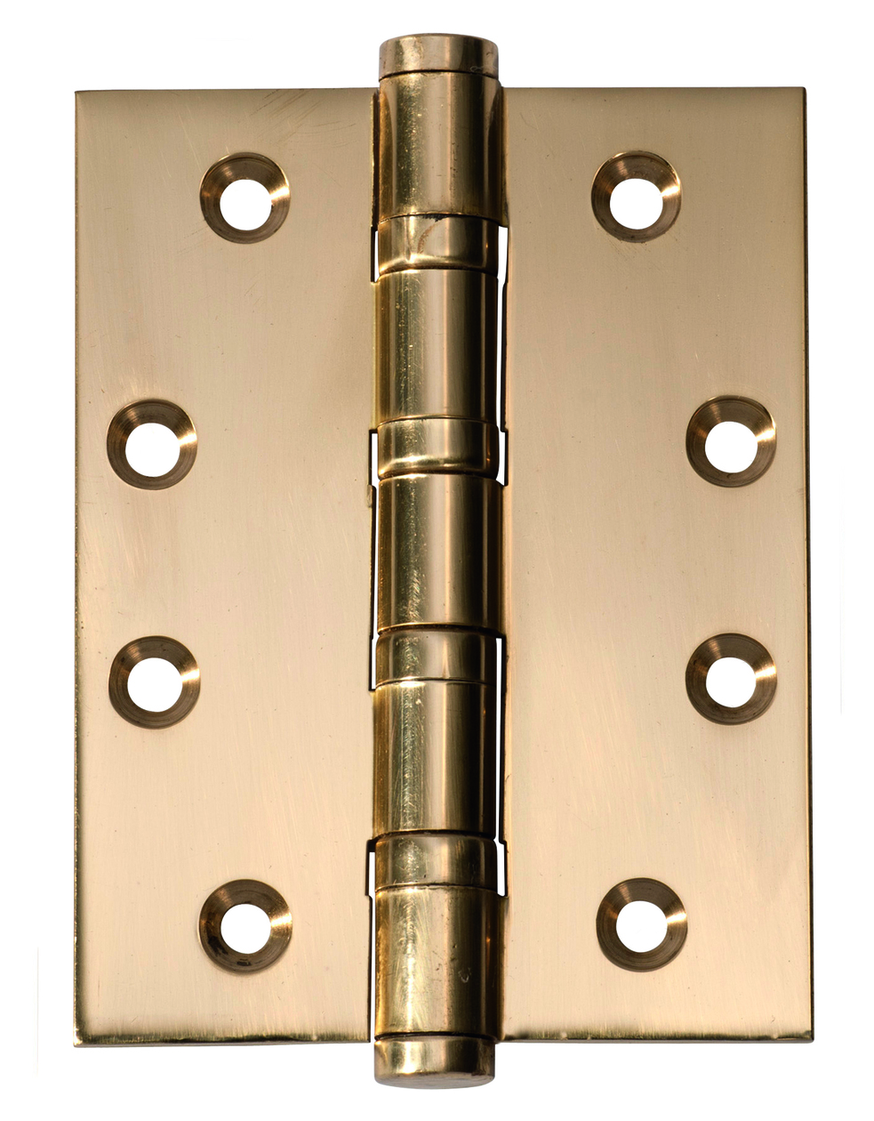 2463 - Ball Bearing Hinge - H100xW75mm - Polished Brass