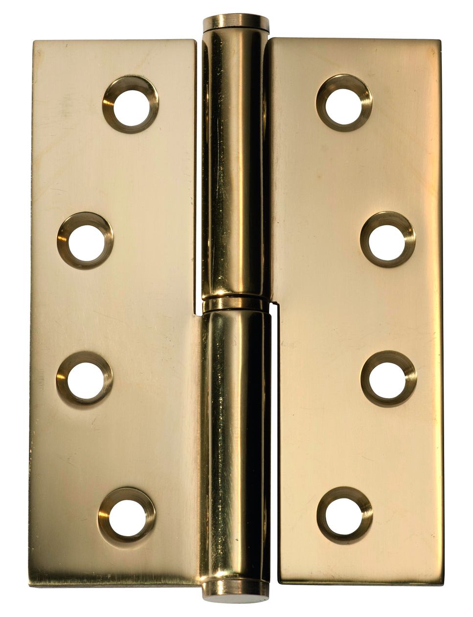 2495 - Lift Off Hinge - RH H100xW75mm - Polished Brass