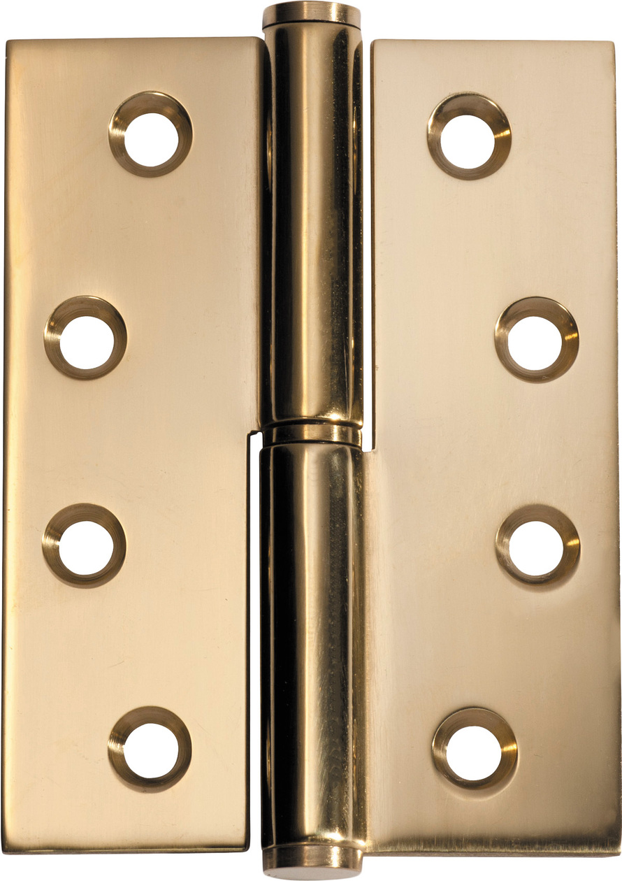 2496 - Lift Off Hinge - LH H100xW75mm - Polished Brass
