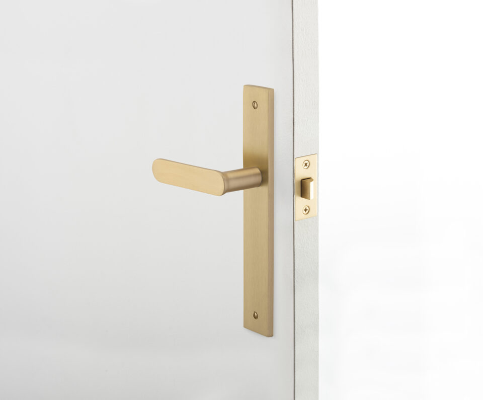 12248 - Bronte Lever - Rectangular Backplate - Brushed Chrome - Passage