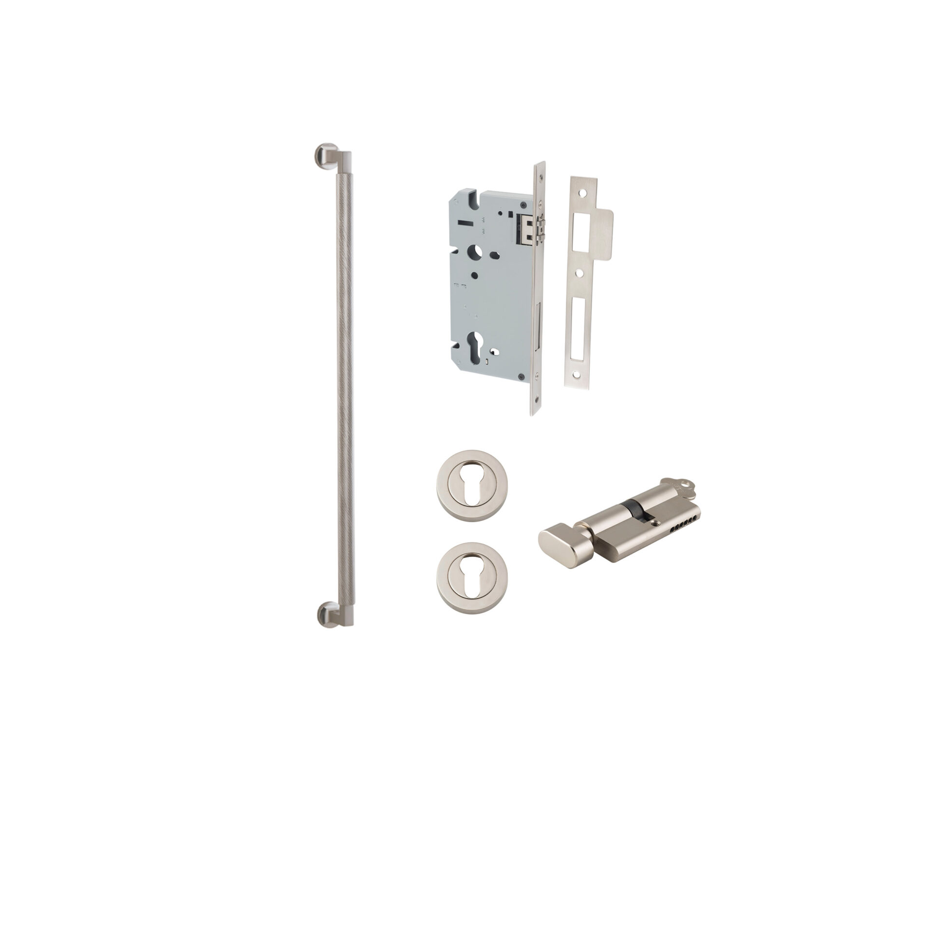 Brunswick Pull Handle - 600mm Entrance Kit with Separate High Security Lock