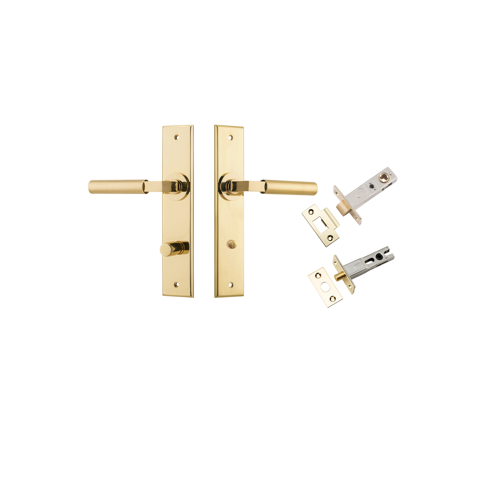 Berlin Lever - Chamfered Backplate Privacy Kit