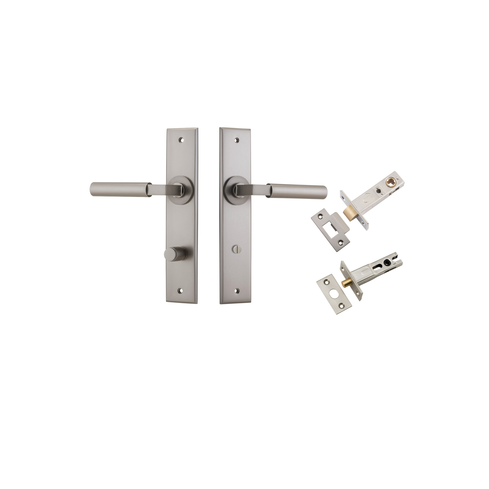 Berlin Lever - Chamfered Backplate Privacy Kit