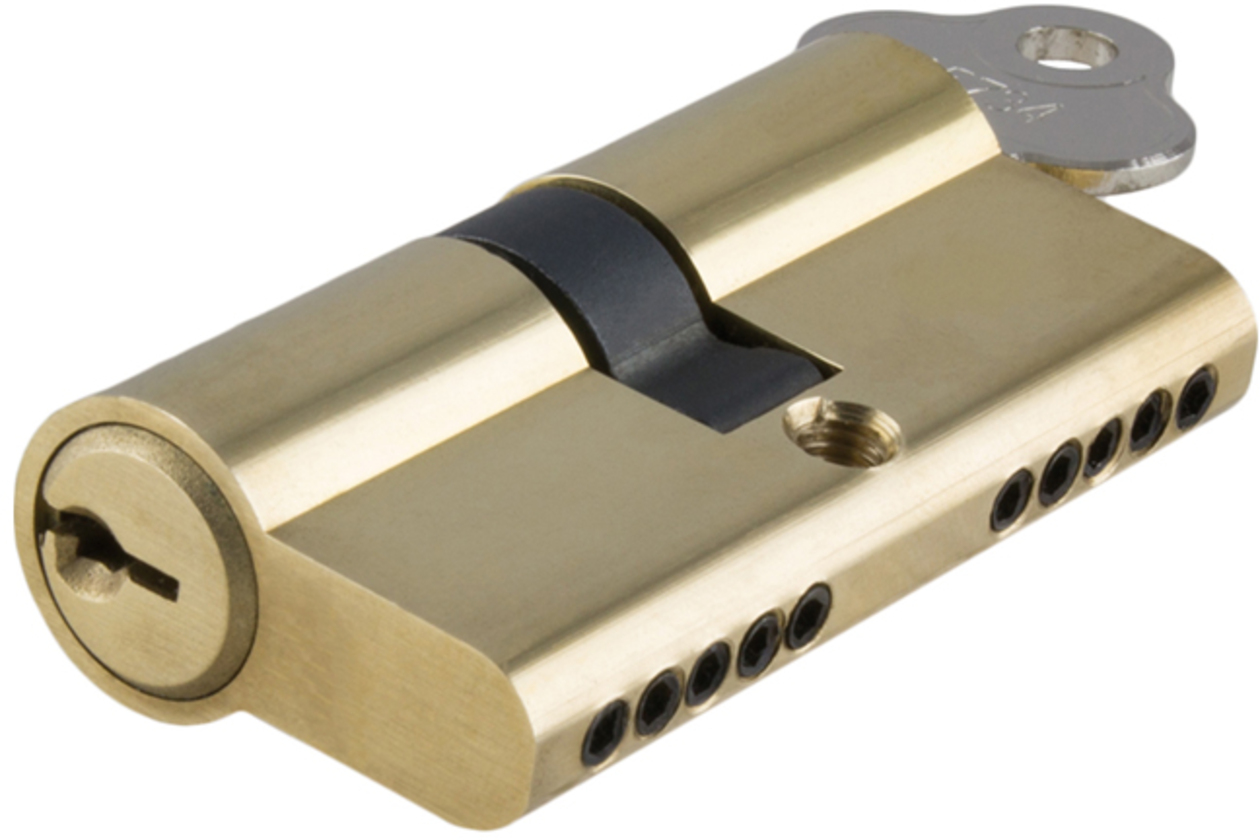 21600 - Euro Cylinder Dual Function 5 Pin - Polished Brass - Entrance