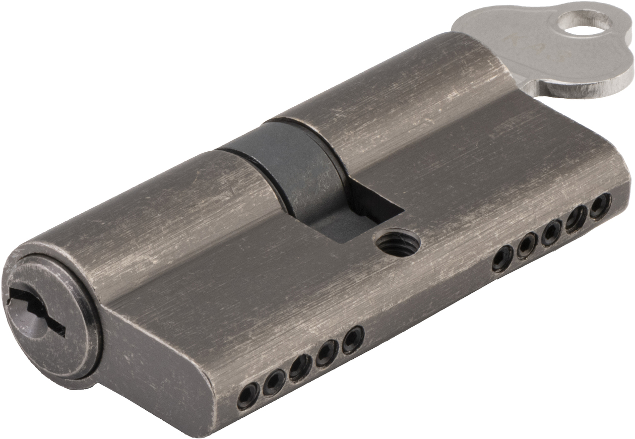 21607 - Euro Cylinder Dual Function 5 Pin - Distressed Nickel - Entrance