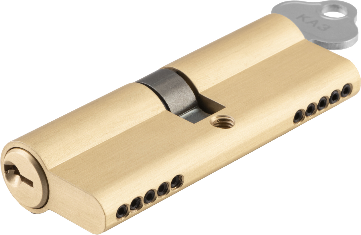 21730 - Euro Cylinder Dual Function 5 Pin - Brushed Brass - Entrance