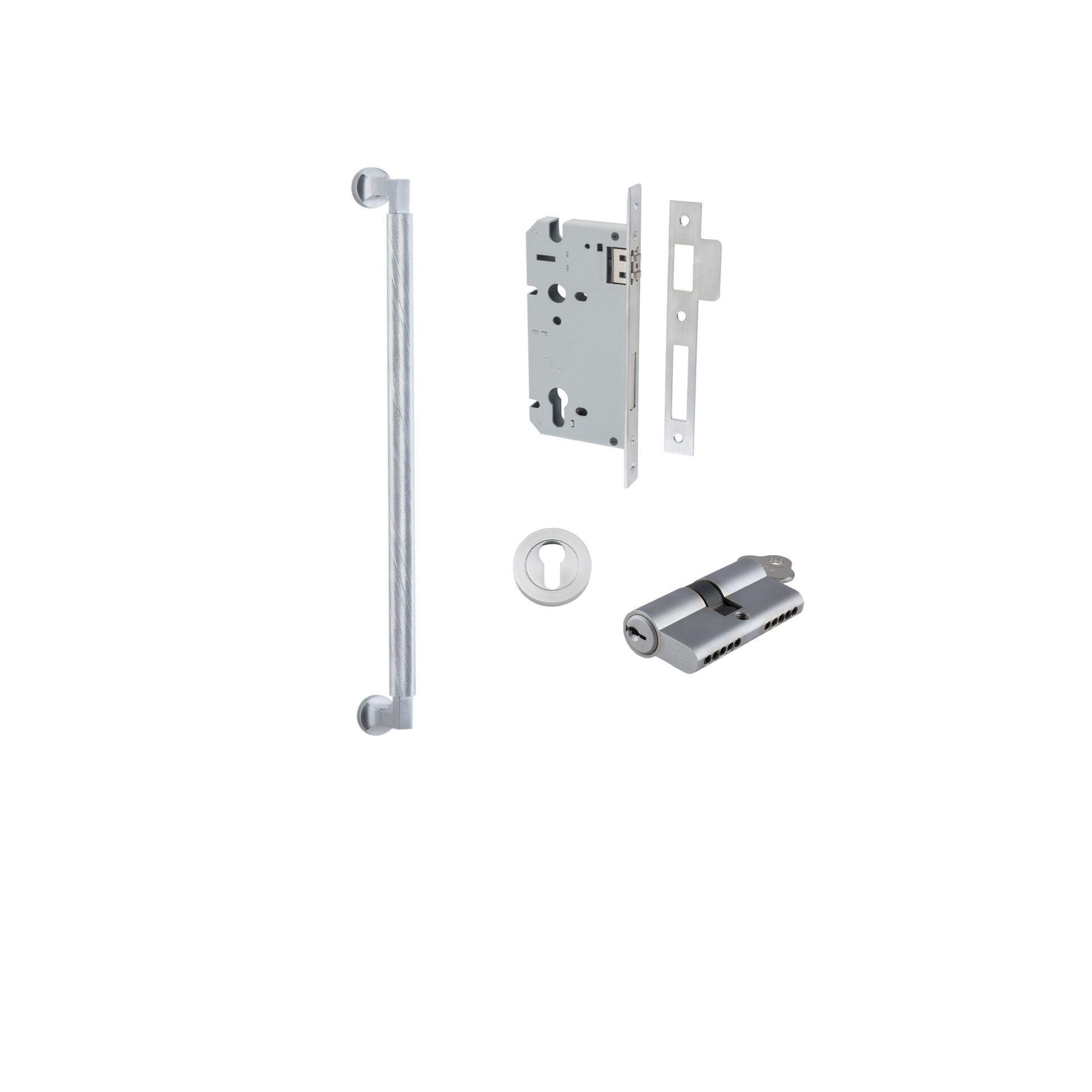 Brunswick Pull Handle - 450mm Entrance Kit with Separate High Security Lock