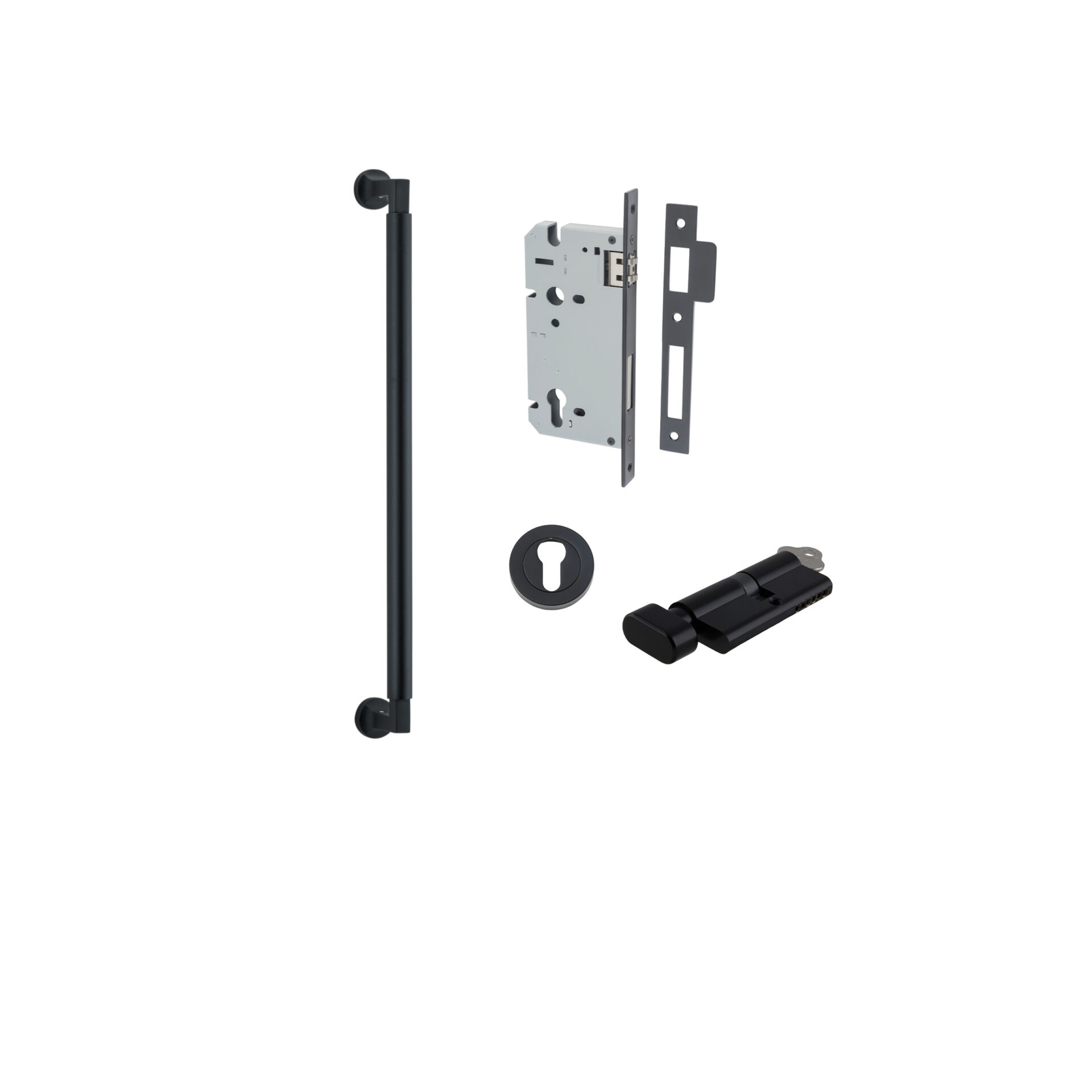 Berlin Pull Handle - 450mm Entrance Kit with Separate High Security Lock