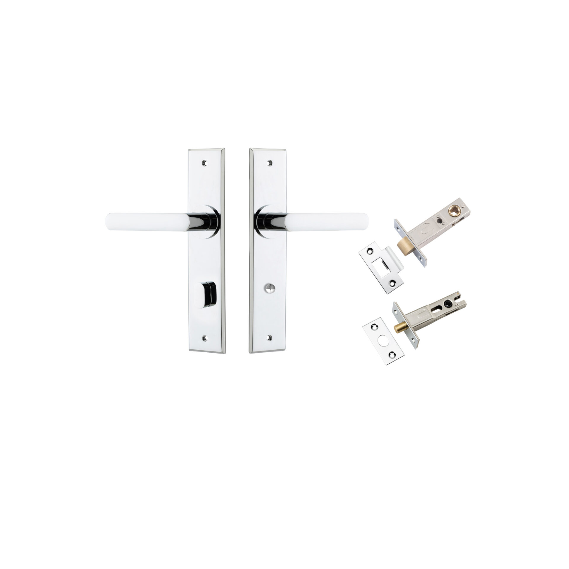 Osaka Lever - Chamfered Backplate Privacy Kit with Privacy Turn