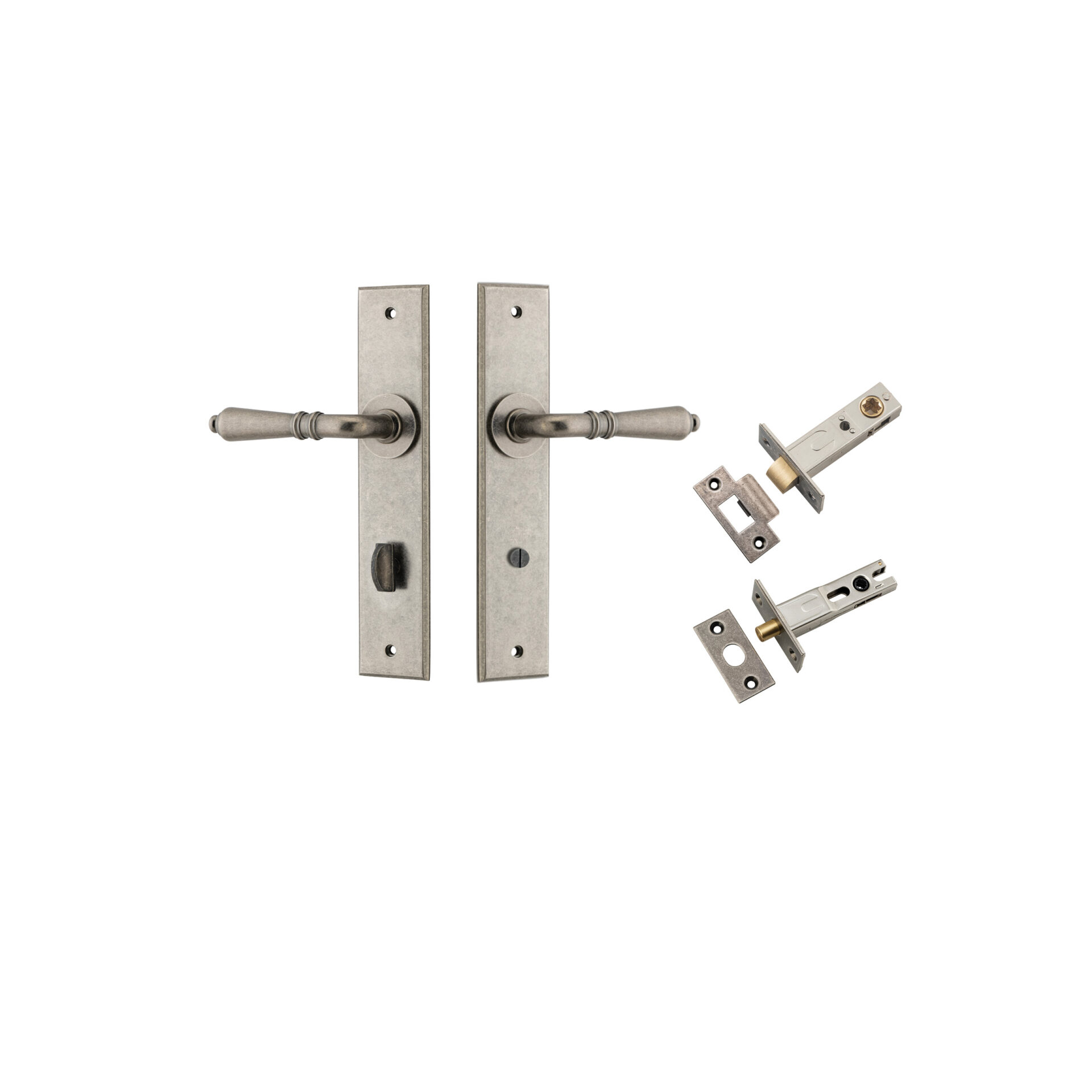 Sarlat Lever - Chamfered Backplate Privacy Kit with Privacy Turn