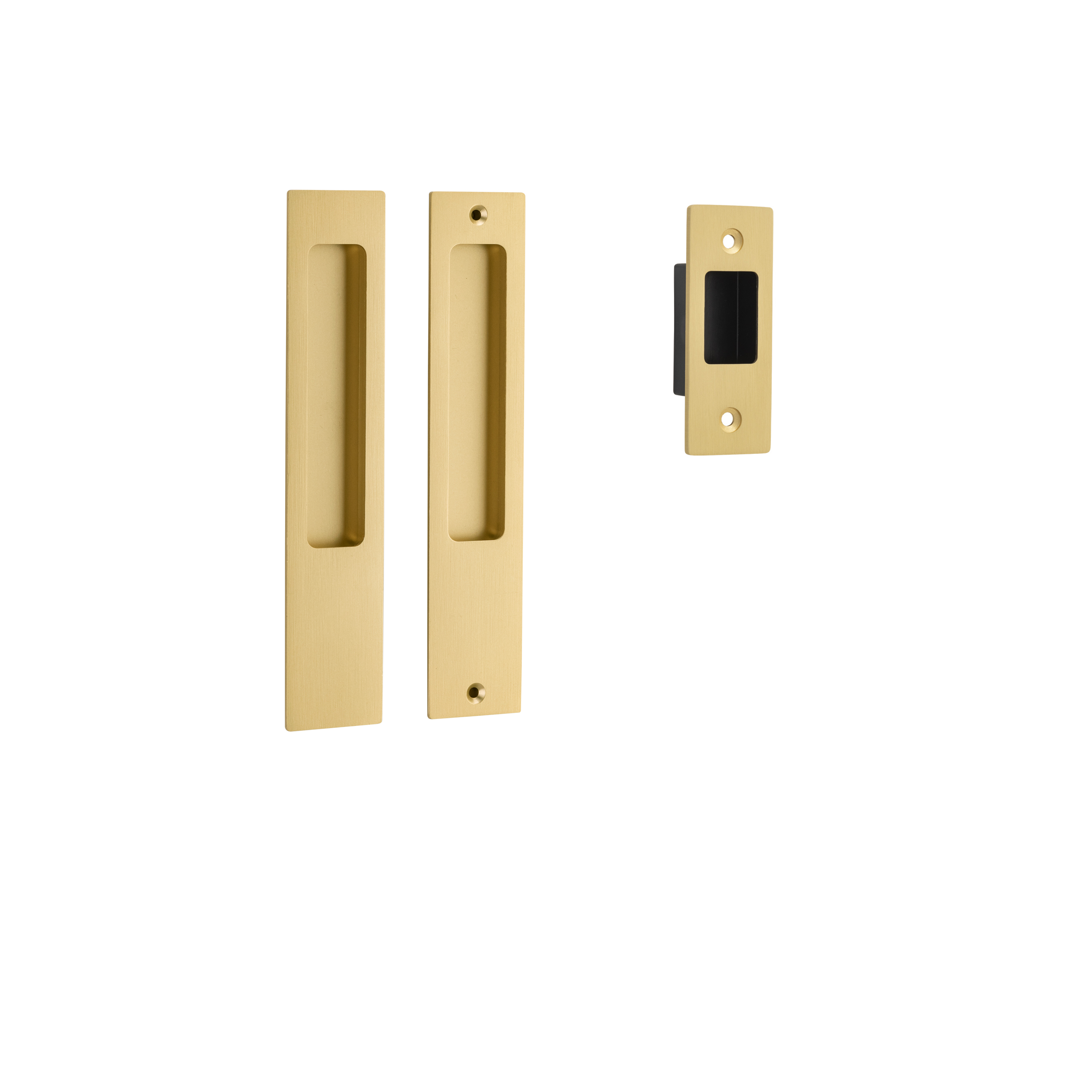 Ferarro Cavity Sliding Door Pull Handle – Flush Mount, Chrome, Passage Function