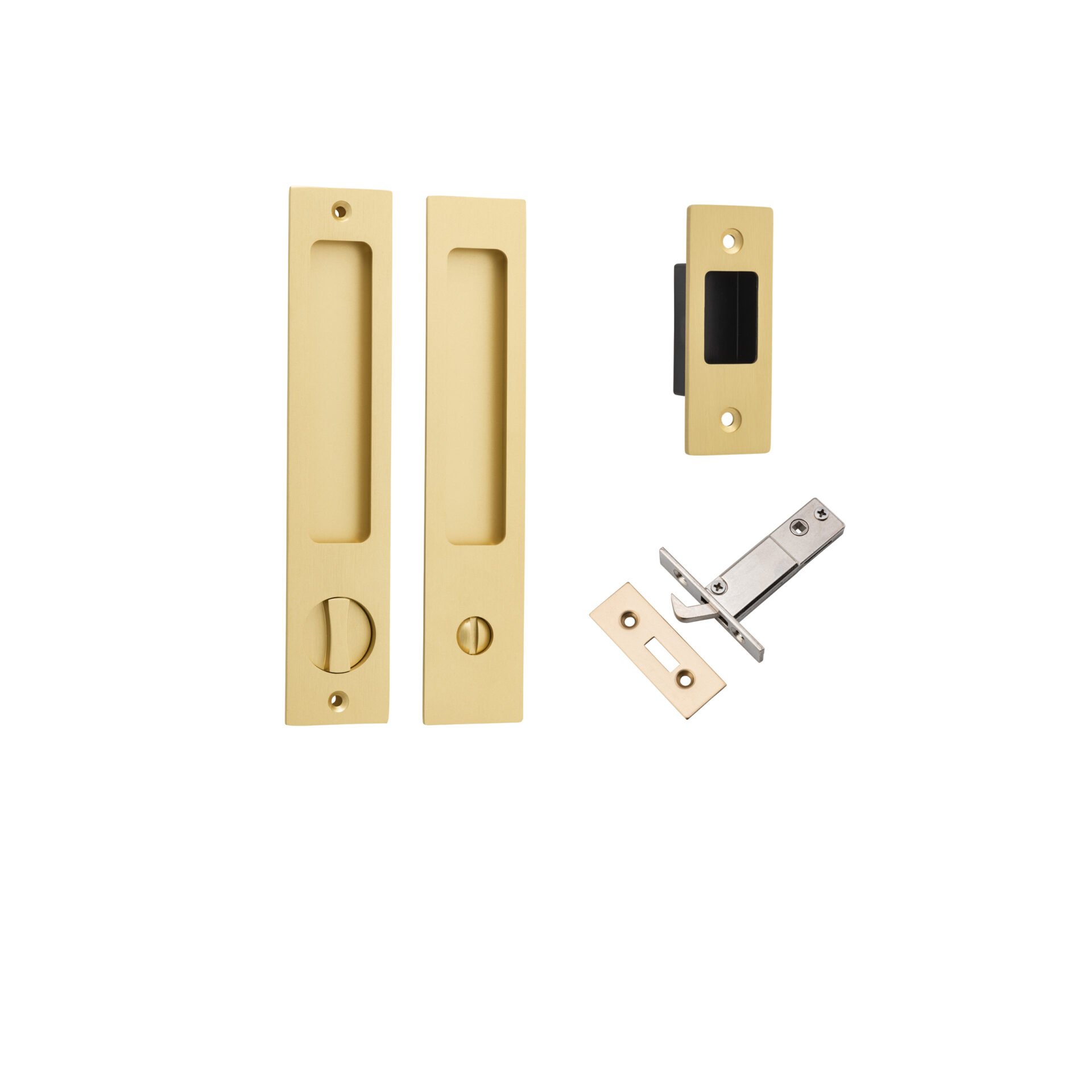 Rectangular Sliding Door Pull Privacy Kit with Privacy Turn