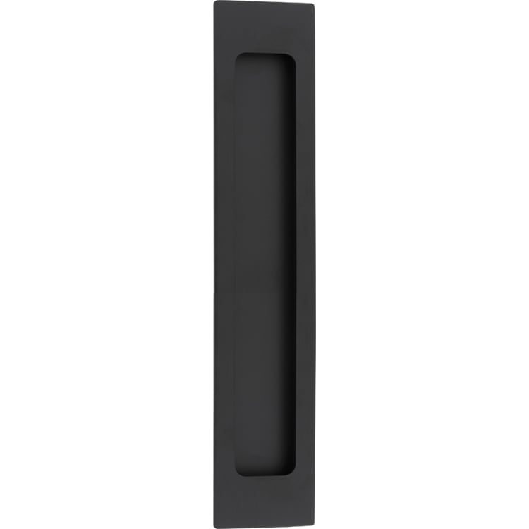 21781 - Rectangular Flush Pull - Matt Black - Passage