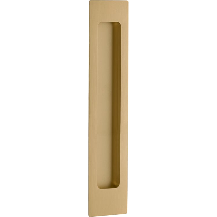 21782 - Rectangular Flush Pull - Brushed Brass - Passage