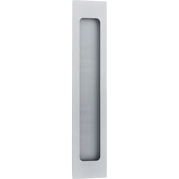 21784 - Rectangular Flush Pull - Brushed Chrome - Passage