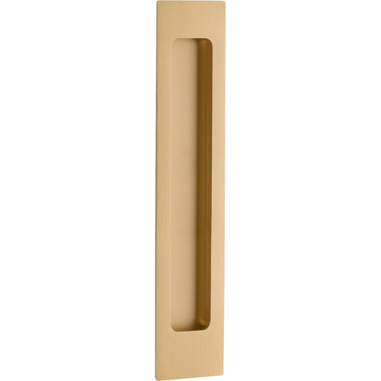 21786 - Rectangular Flush Pull - Brushed Gold PVD - Passage