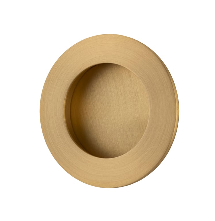 21792 - Round Flush Pull - Brushed Brass - Passage