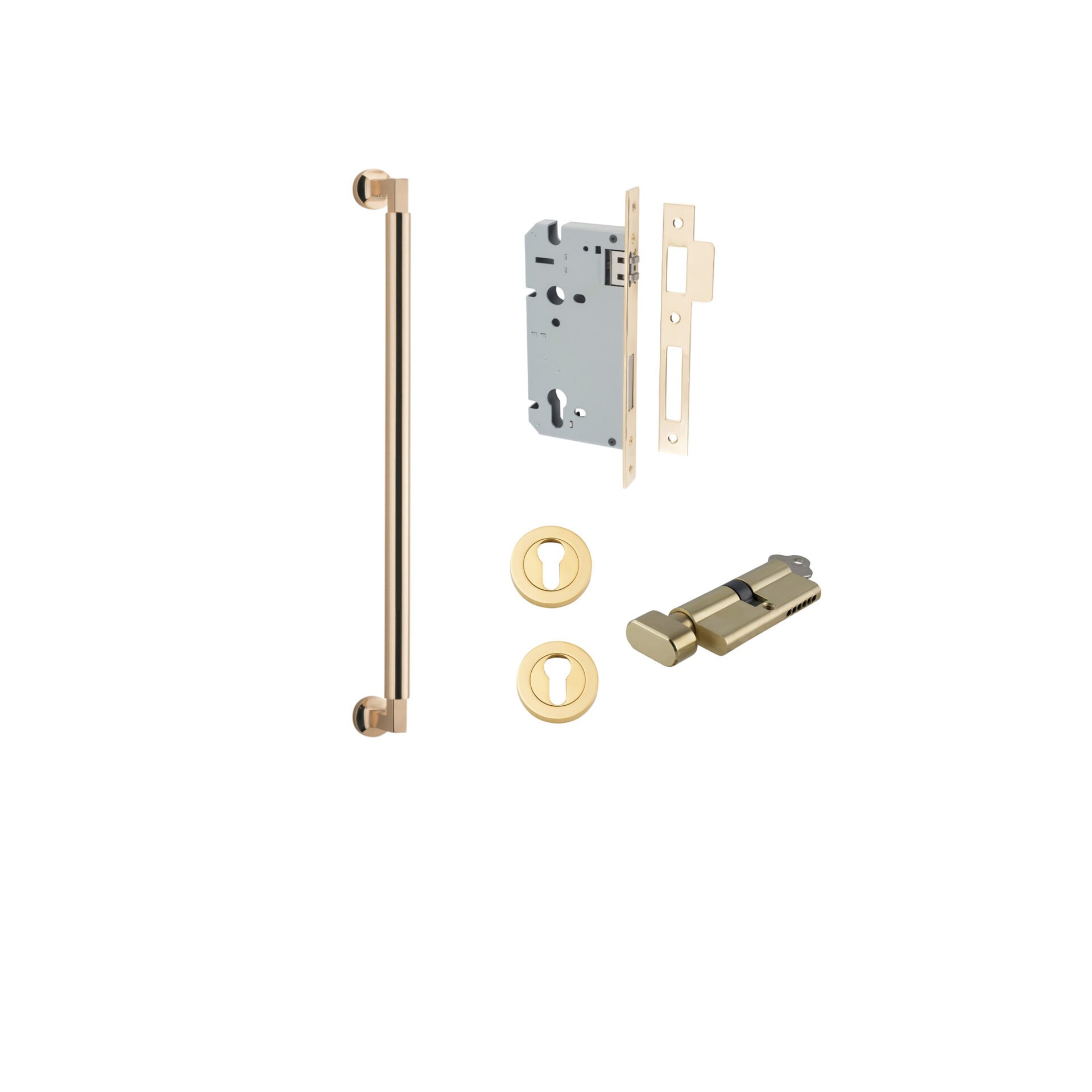 Berlin Pull Handle - 450mm Entrance Kit with Separate High Security Lock