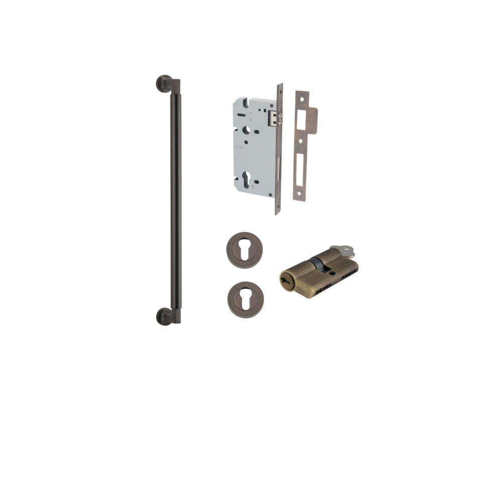 9441KENTR60KK - Berlin Pull Handle - 450mm Entrance Kit with Separate High Security Lock - Signature Brass - Entrance