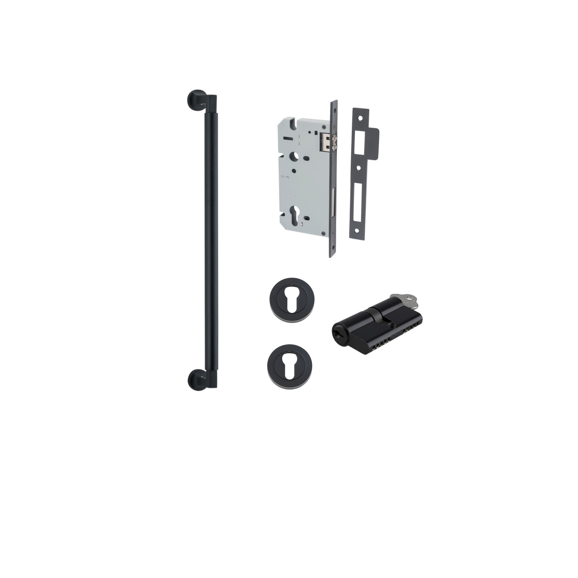 Berlin Pull Handle - 450mm Entrance Kit with Separate High Security Lock