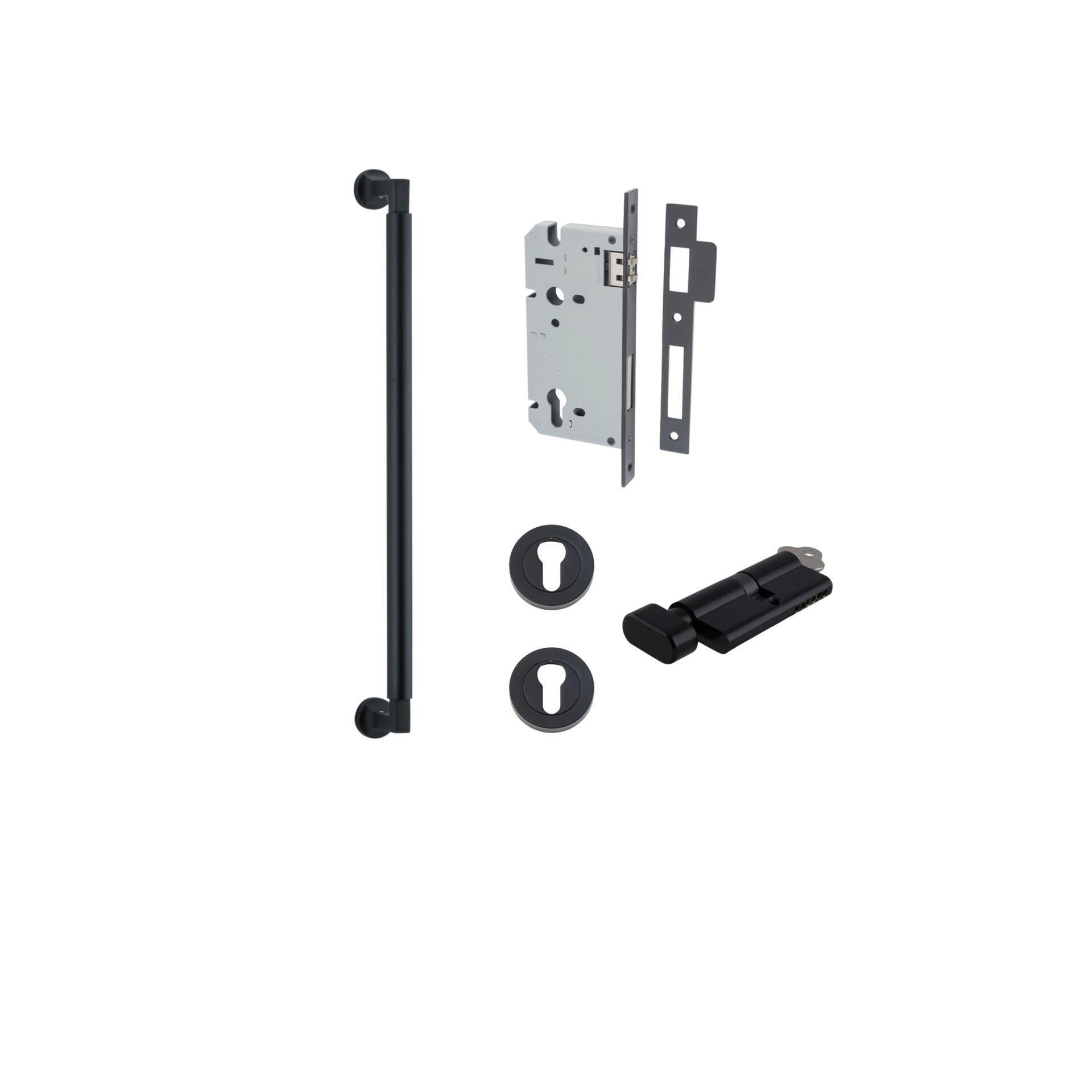 Berlin Pull Handle - 450mm Entrance Kit with Separate High Security Lock