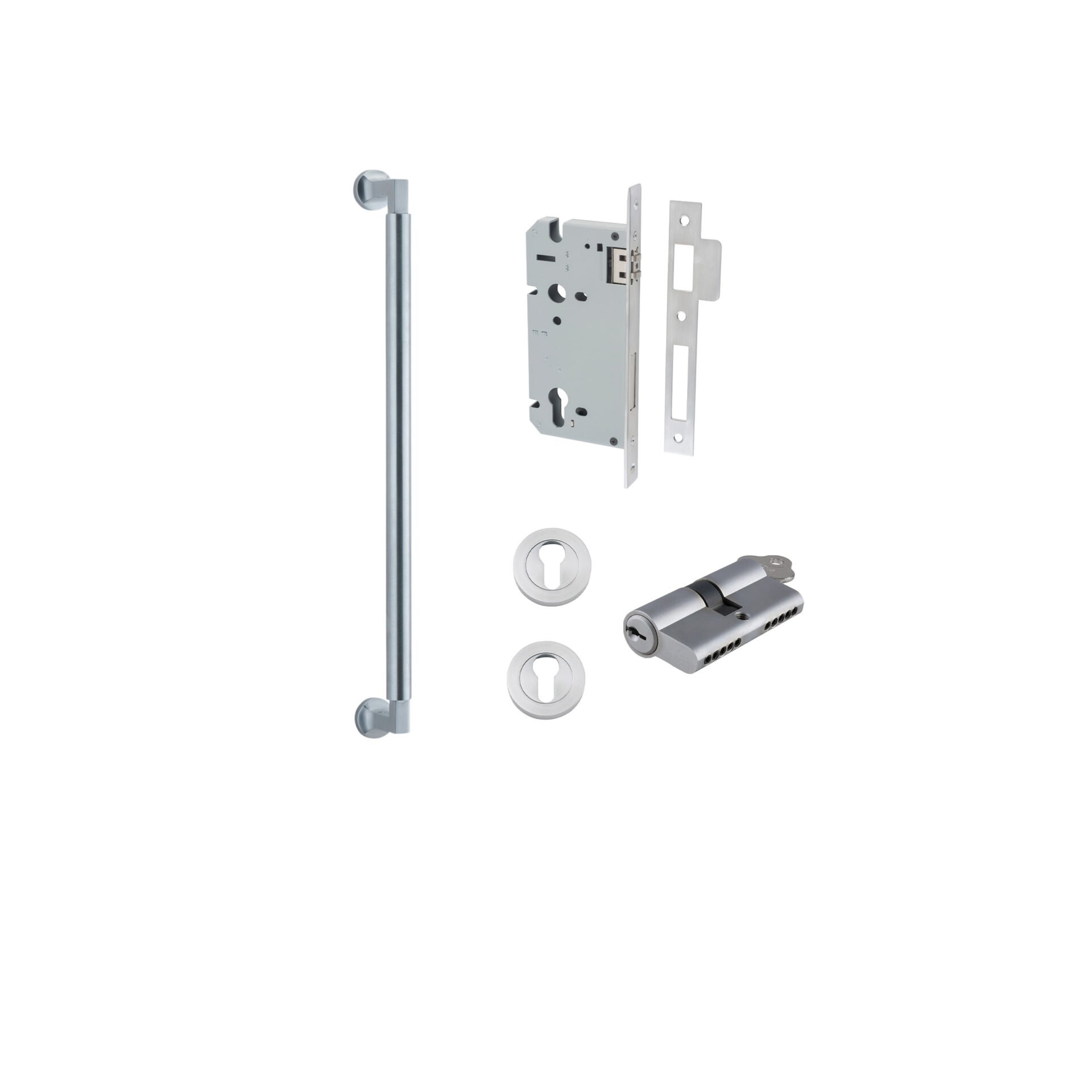 Berlin Pull Handle - 450mm Entrance Kit with Separate High Security Lock