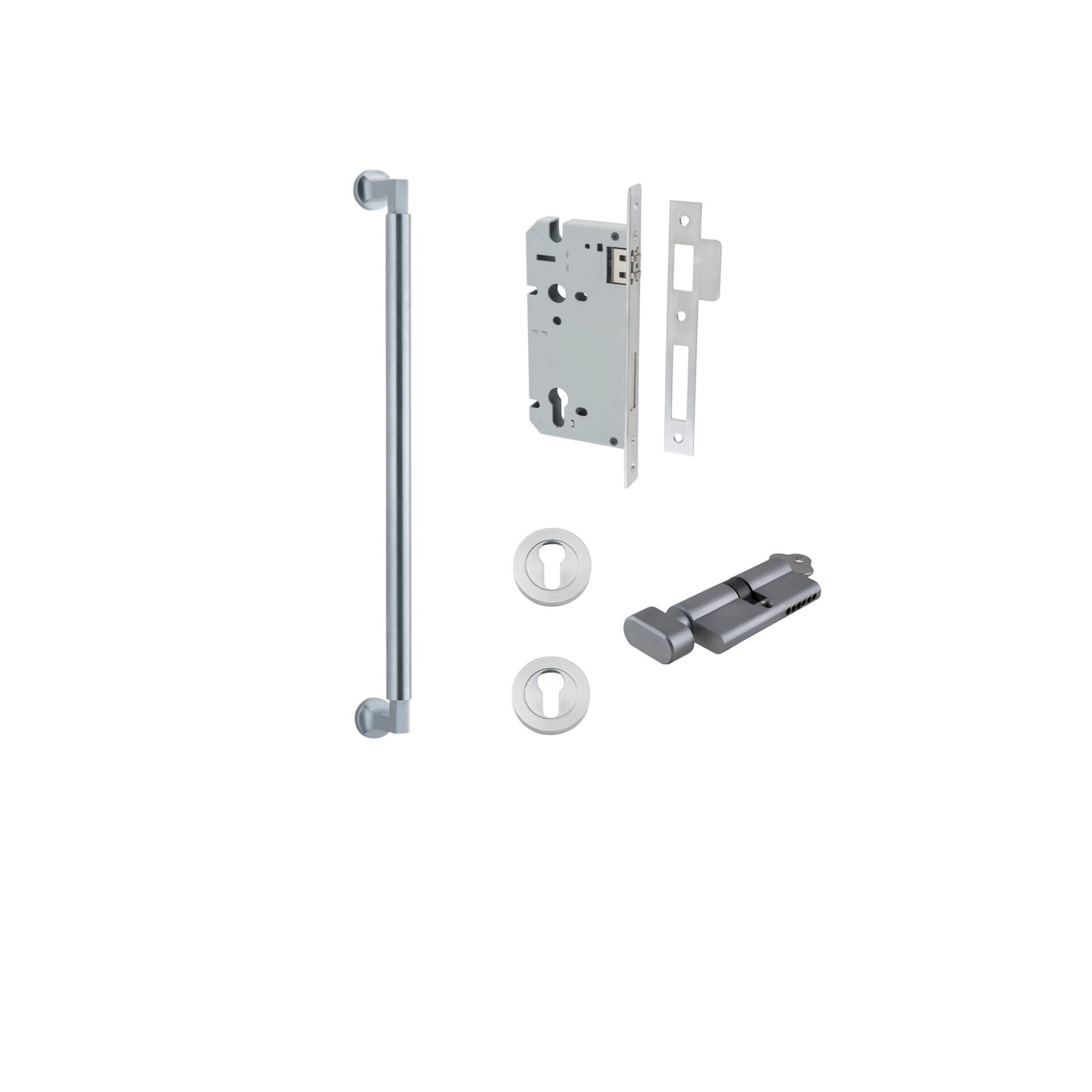 Berlin Pull Handle - 450mm Entrance Kit with Separate High Security Lock