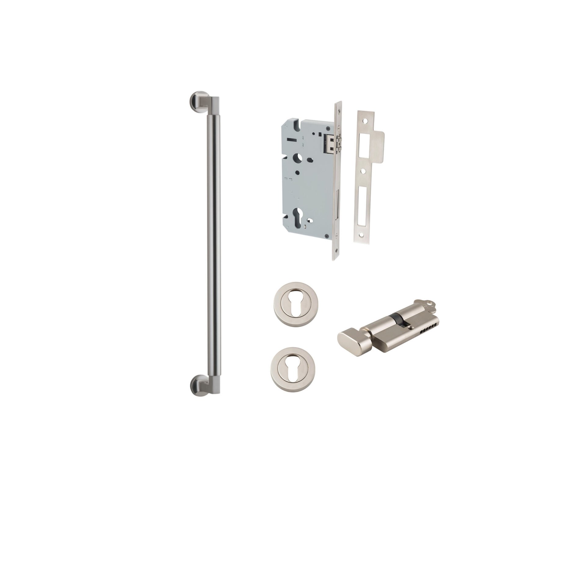 Berlin Pull Handle - 450mm Entrance Kit with Separate High Security Lock