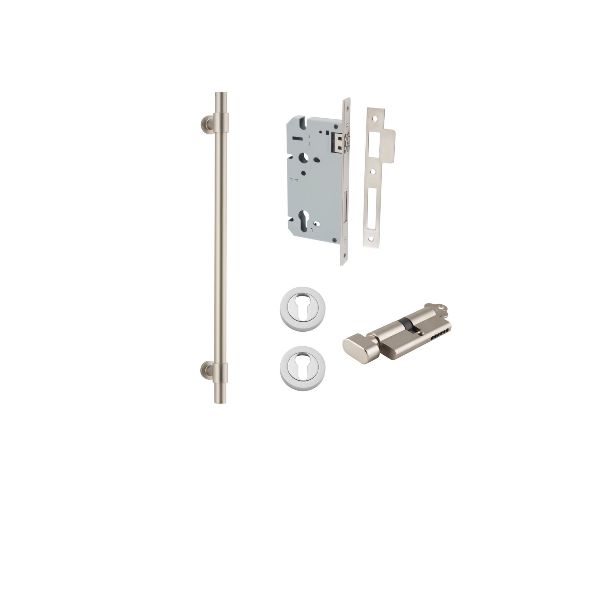 Helsinki Pull Handle - 450mm Entrance Kit with Separate High Security Lock