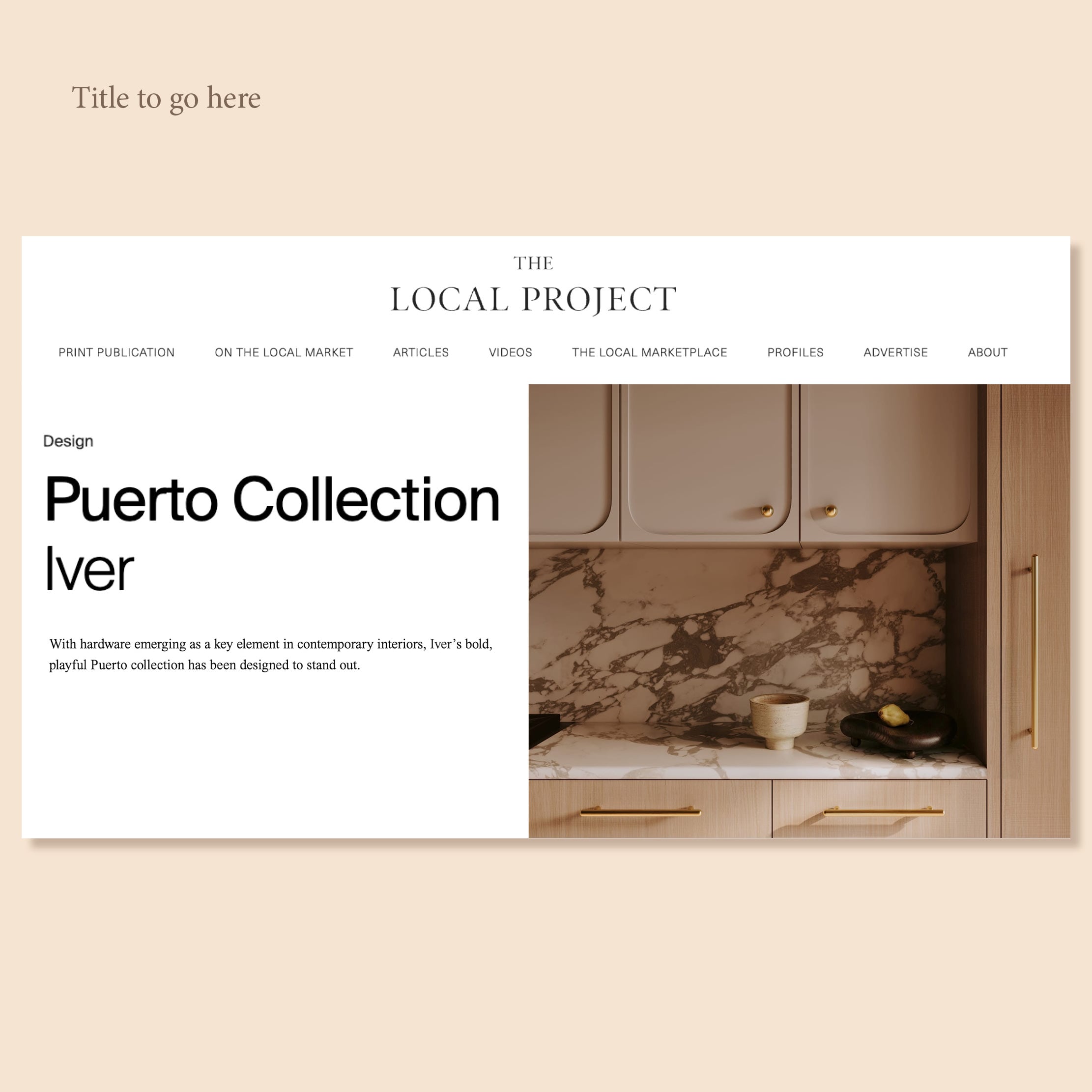 The Local Project feature on the Puerto Collection