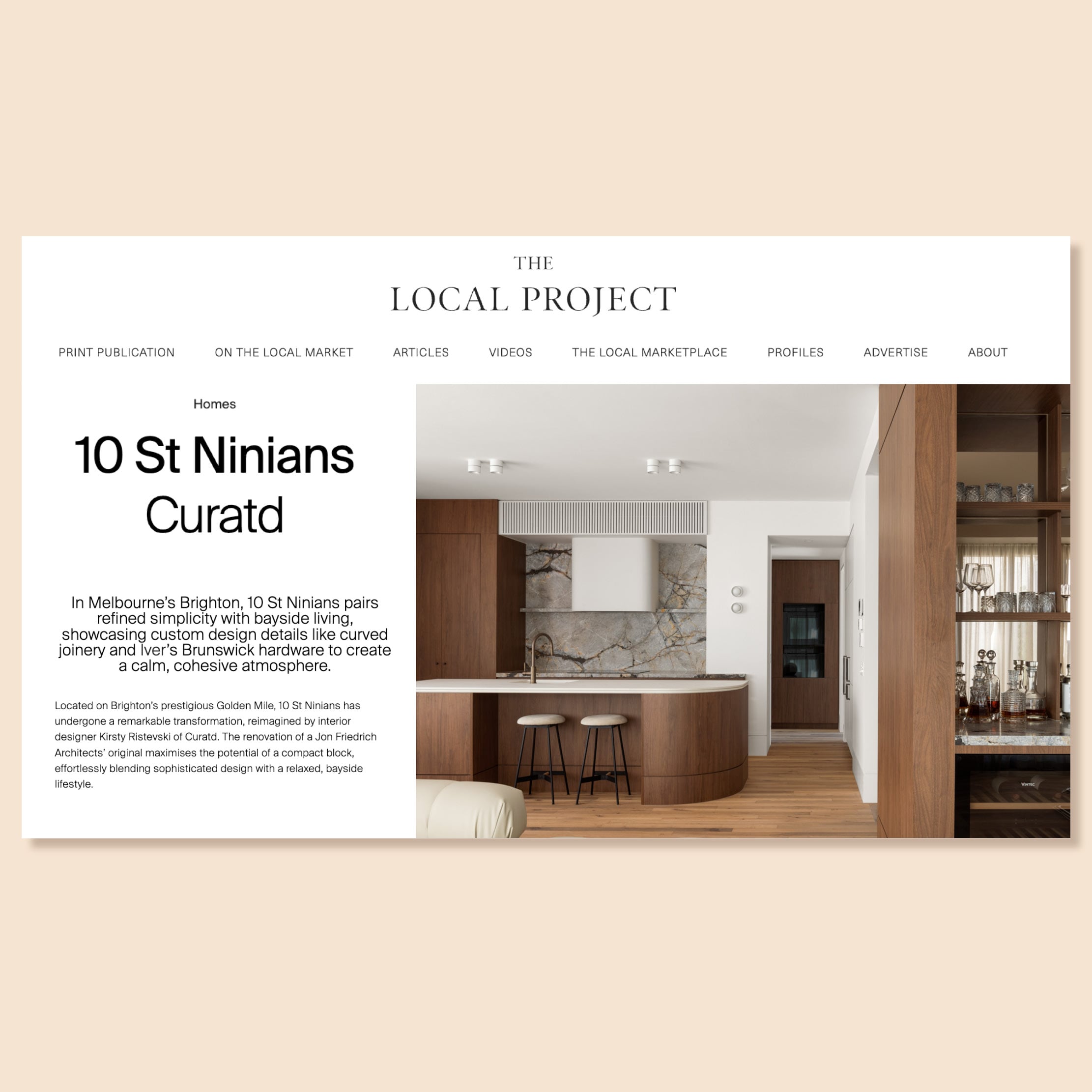 The Local Project feature at St Ninians